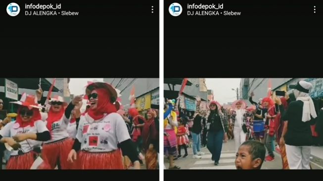 Viral karnaval Kampung Lio ala Citayam Fashion Week, penampilan sosok ini bikin salah fokus. (Instagram/@infodepok_id)