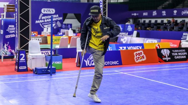 Aksi breakdance Arif Setyo di ajang FOX’S Indonesia Para Badminton Internasional 2022  di Yogyakarta pada 27 Agustus lalu mencuri perhatian. [dokumentasi pribadi]