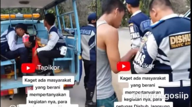 Petugas Dishub Lakukan Patroli dan Razia di Jalan, Ditanya Warga Soal Kewenangan Malah Kabur