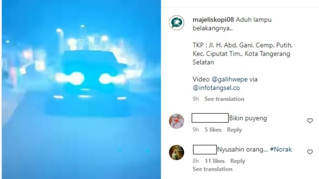 Pemotor dibikin geram dengan kelakuan sopir mobil sedan (Instagram)