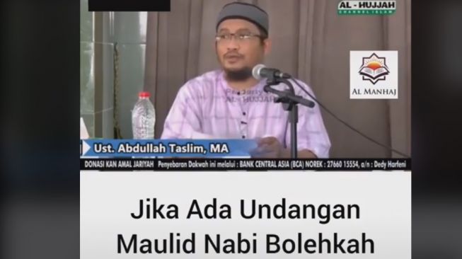 Heboh Ustaz Abdullah Taslim Haramkan Perayaan Maulid Nabi, Warganet Beri Respon Menohok