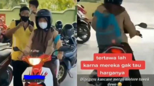 Cewek Ini Ditertawakan Teman Gegara Naik Sepeda Motor Jadul, Harga Fantastisnya Bikin Minder