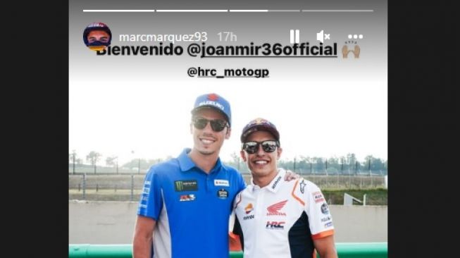 Repsons Marc Marquez usai Joan Mir ditunjuk sebagai pembalap tim Repsol Honda (Instagram)