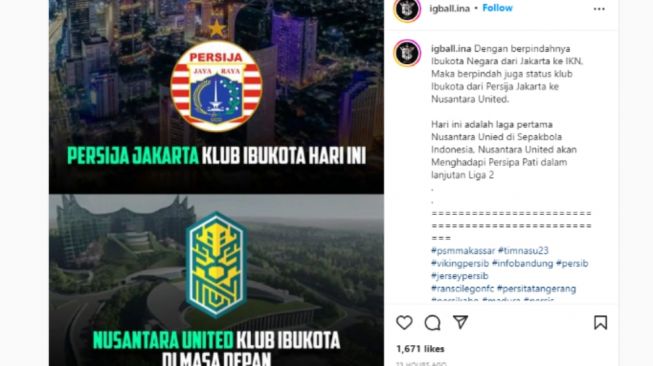 Persija dan Nusantara United, 2 Klub Berstatus Ibukota Masa Lalu dan Masa Depan