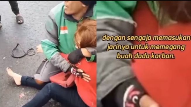 Viral ojol diduga melakukan pelecehan seksual kepada korban kecelakaan (Instagram)