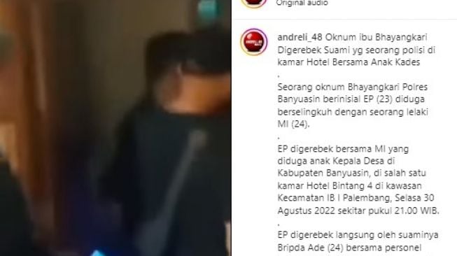 Istri polisi digrebek suami (Instagdam/andreli_48)