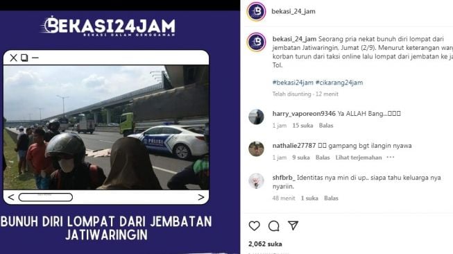 Dikira Kebelet Kencing, Aksi Nekat Penumpang Loncat dari Flyover Jatiwaringin Bikin Sopir GoCar Bengong