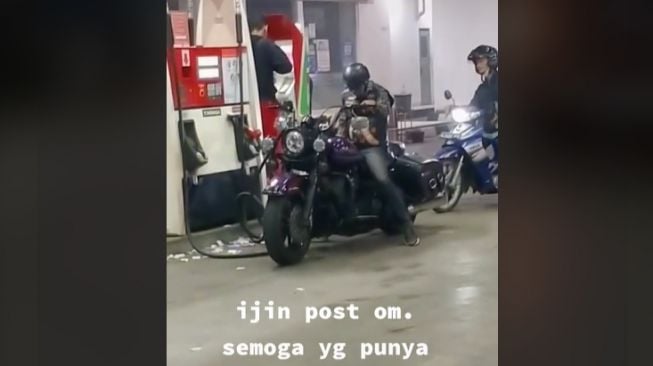 Harley-Davidson isi BBM berjenis Pertalite jadi sorotan (TikTok)