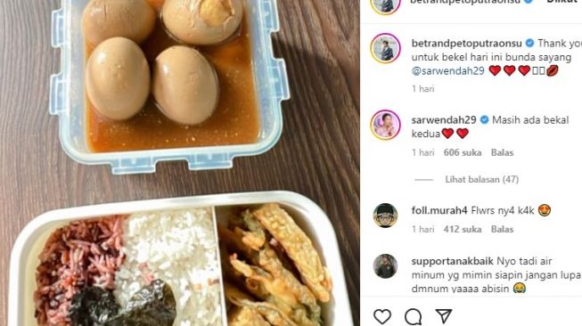 Bekal sekolah Betrand Peto (Instagram/@betrandpetoputraonsu)