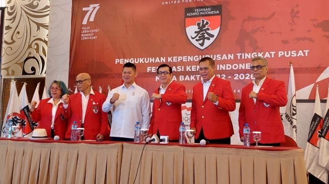 Federasi Kempo Indonesia (FKI) telah mengukuhkan pengurus baru untuk masa bakti 2022-2026 di Ballroom Hotel JS Luwansa, Kuningan, Jakarta, Sabtu (3/9/2022). [FKI]