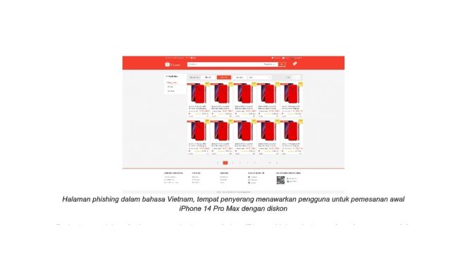 Halaman phising berkedok toko online. {Kaspersky]