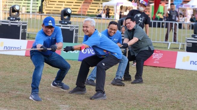 Potret Keseruan Lomba Agustusan Maudy Ayunda Hingga Ridwan Kamil, Sudah Jungkir Balik Tapi Masih Kalah Juga