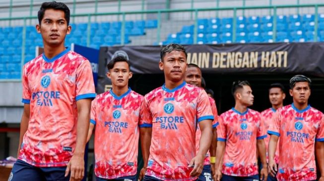 Pemain FC Bekasi City jelang melawan Gresik United di Patriot Candrabhaga (Instagram @fcbekasi)