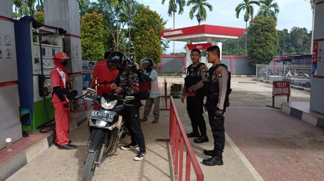 Polres Sekadau Gelar Patroli Dialogis ke SPBU, Ini yang Ditemukan