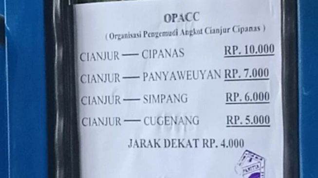 Dampak Kenaikan BBM, Tarif Angkot Cianjur Ikut Naik