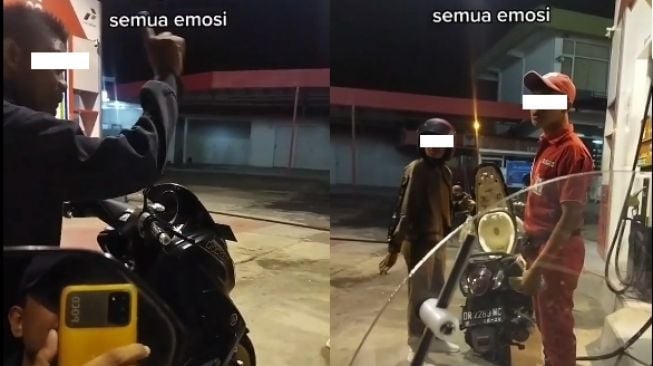 Lelah Menunggu, Pemotor Cekcok dengan Petugas SPBU: BBM Naik Emosi Naik