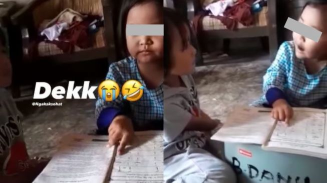 Momen Bocah Ajari Sang Adik Mengaji Bikin Heboh Media Sosial, Warganet: Calon Dosen