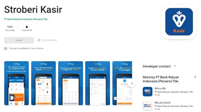 Aplikasi kasir mudah Stroberi Kasir. (Screenshot / Google Play Store)