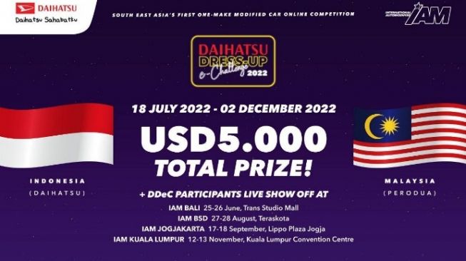 Daihatsu Gelar Kontes Modifikasi Mobil Virtual DDeC 2022 untuk Indonesia dan Malaysia, Hadiah Total 5.000 Dolar AS