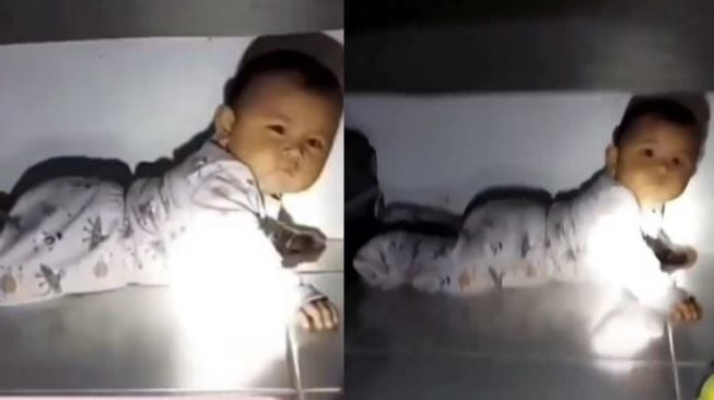 Baru Bisa Merangkak, Bayi Ini Hobi Ngumpet di Kolong Tempat Tidur