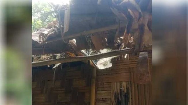 Kisah pilu warga di Binjai yang tinggal di rumah nyaris ambruk. [digtara.com]