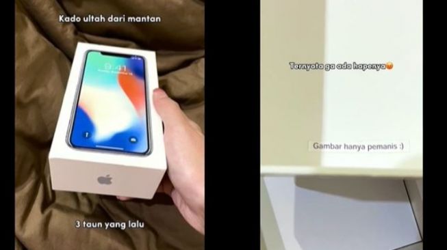 Dapat Kado Box iPhone Kosong, Warganet Ini justru Dibuat Meleleh dengan Tulisan 'I Love You' di Barcode