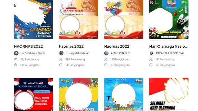 Kumpulan Link Twibbon Haornas 2022, Cocok Jadi Foto Profil WA, IG atau Facebook