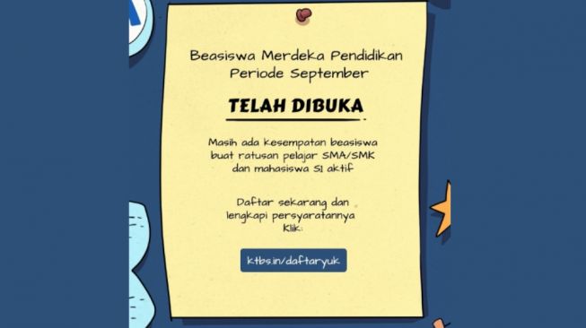 Cara Daftar Beasiswa Merdeka Pendidikan, Dapat Rp 2,5 Juta untuk Siswa SMA dan Mahasiswa