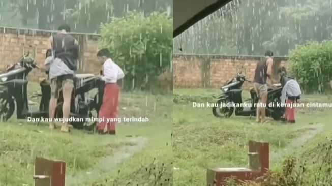 Dijemput saat Pulang Sekolah, Sibling Goals Adik dan Kakak Ini Bikin Warganet Iri
