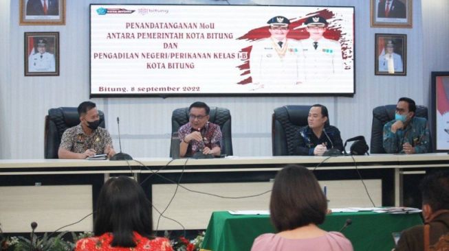 Pemkot dan PN Bitung Sepakati Gunakan Aplikasi Surat Elektronik