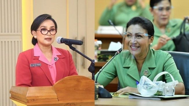 Beda Gaya Istri Panglima TNI dan Istri Kapolri (instagram/@dharmapertiwipusat/@bhayangkari.ketua_umum)