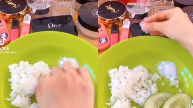 Uang Habis Beli Makeup, Cara Wanita Ini Makan Bikin Ngakak Warganet