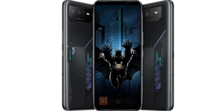 Bocoran ASUS ROG Phone 6 Edisi Batman [Gizmochina/91mobiles[