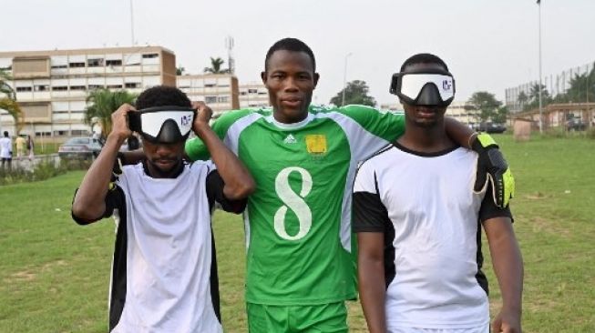 Olahraga blind football di Uganda (AFP)