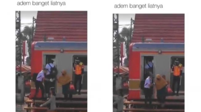 Masinis Ini Tuai Pujian Saat Tuntun Lansia Turun dari Kereta, Netizen: Duh Mas Aku Padamu