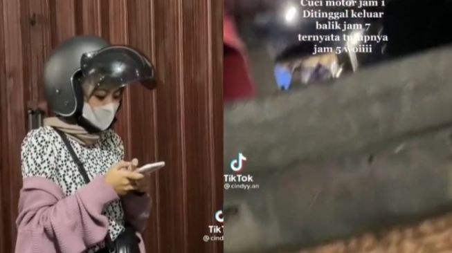 Niatnya Cuci Motor tapi Ditinggal Pergi, saat Kembali Perempuan Ini Dibuat Panik