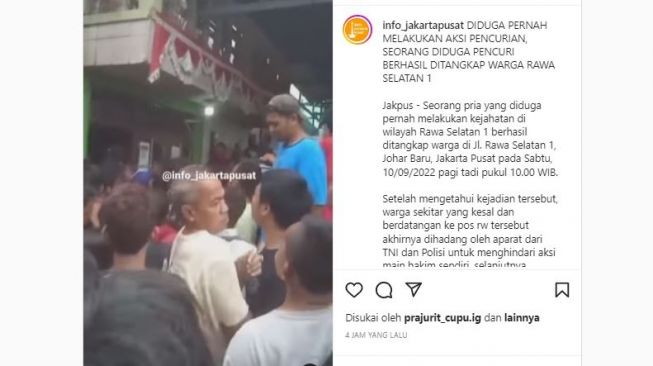 Terduga Pelaku Pencurian Nyaris Diamuk Massa di Johar Baru