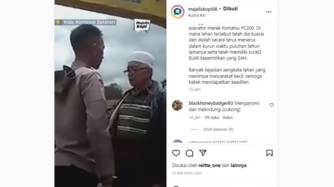 Hendak Gusur Lahan, Seorang Anggota Polisi Mencak-mencak ke Kakek Zami di Konawe Selatan