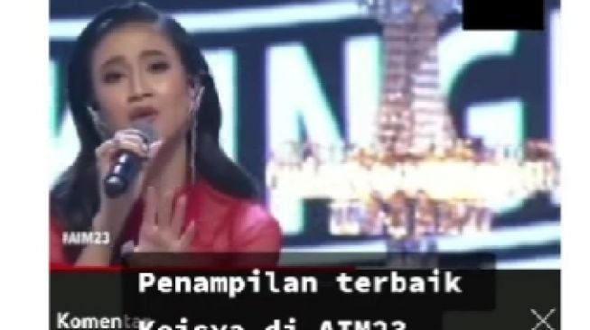 penampilan Keisya Levronka di ajang AIM 23 Malaysia. [rumpi_gosip / Instagram]