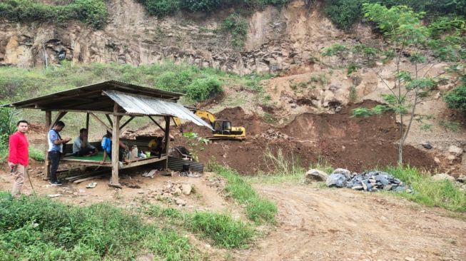 Menambang Batu Ilegal di Abung Tinggi, 4 Orang Ditangkap Petugas Polres Lampung Utara