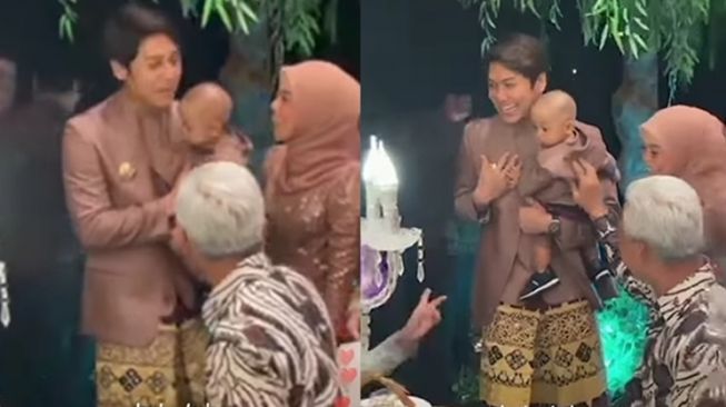 Potret Lesti Kejora dan Rizky Billar ketemu Ganjar Pranowo (Instagram/@dunia_leslar)