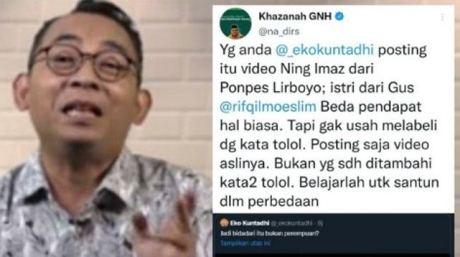 Gaduh! Pegiat Media Sosial Eko Kuntadhi Sempat Sematkan Kata Kasar ke Putri Kiai Lirboyo Kediri