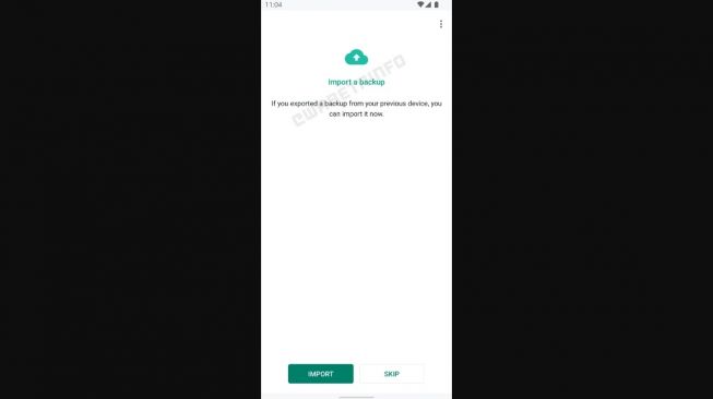 Fitur baru WhatsApp, permudah cadangkan chat. [WABetaInfo]