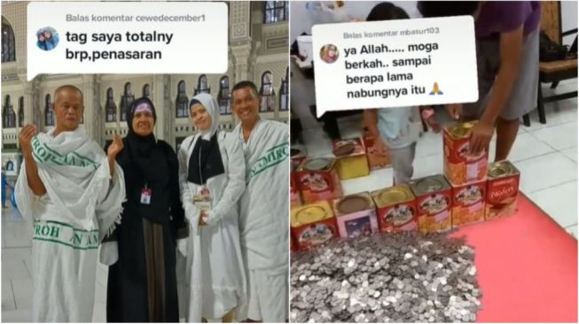 Nabung Receh 10 Tahun untuk Umroh Sekeluarga, Penampakan Uang Koinnya Bikin Salfok