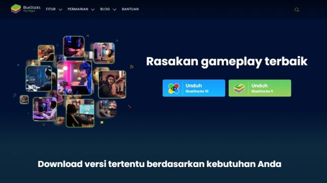 Tampilan Emulator Android untuk bermain FF Max. (BlueStacks)