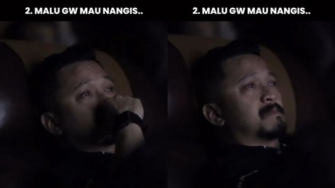 Potret Artis Nangis Nonton Miracle in Cell No. 7 (instagram/@vinogbastian__)