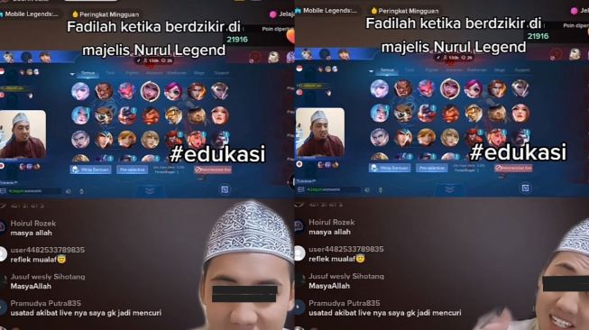 Viral! Ustaz Ini Dakwah Live di Game Mobile Legend, Timnya Bernama Majelis Nurul Legend