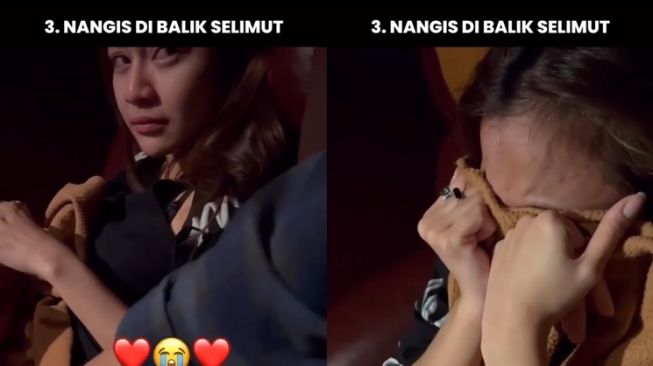 Potret Artis Nangis Nonton Miracle in Cell No. 7 (instagram/@vinogbastian__)