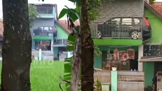 Syok Ada Mobil Parkir di Lantai Dua, Faktanya Malah Bikin Ngakak