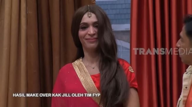 Potret Make Over Kak Jill Bak Artis India (YouTube TRANS7 OFFICIAL)